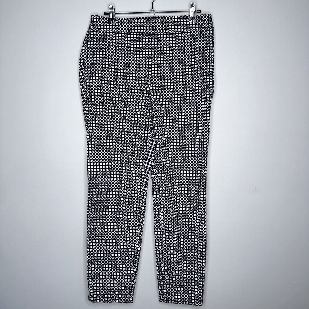 Talbots Women’s Chatham Ankle Zip Printed Pants Blue Size 4 - Picture 1 of 6